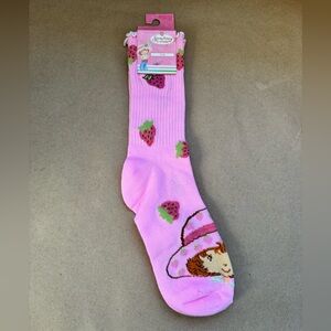 NWT Strawberry Shortcake Ruffled Lux Glitter Crew Socks. Size 9-11 (show 5-10)
